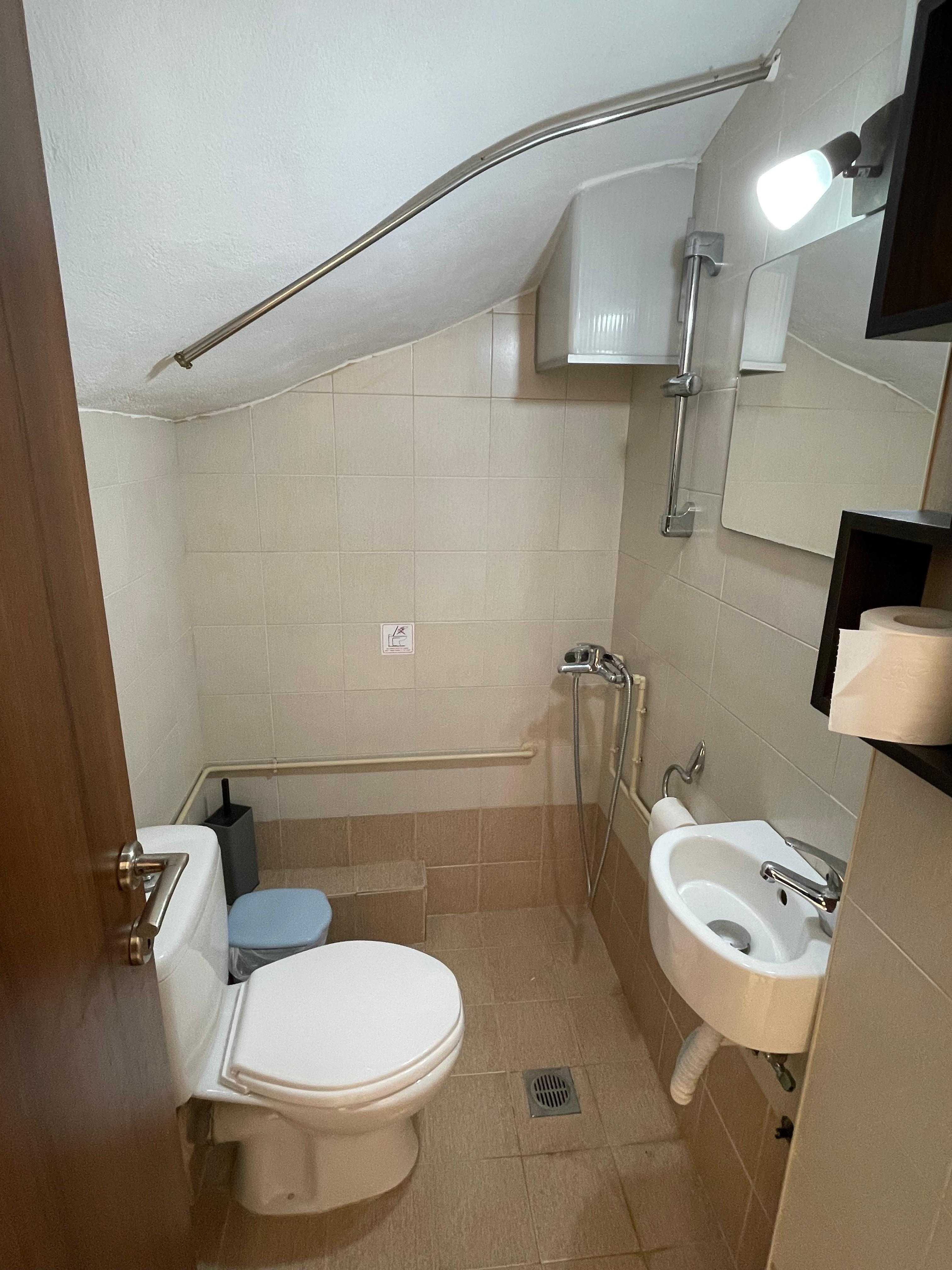 Das zweite Badezimmer unter der Treppe