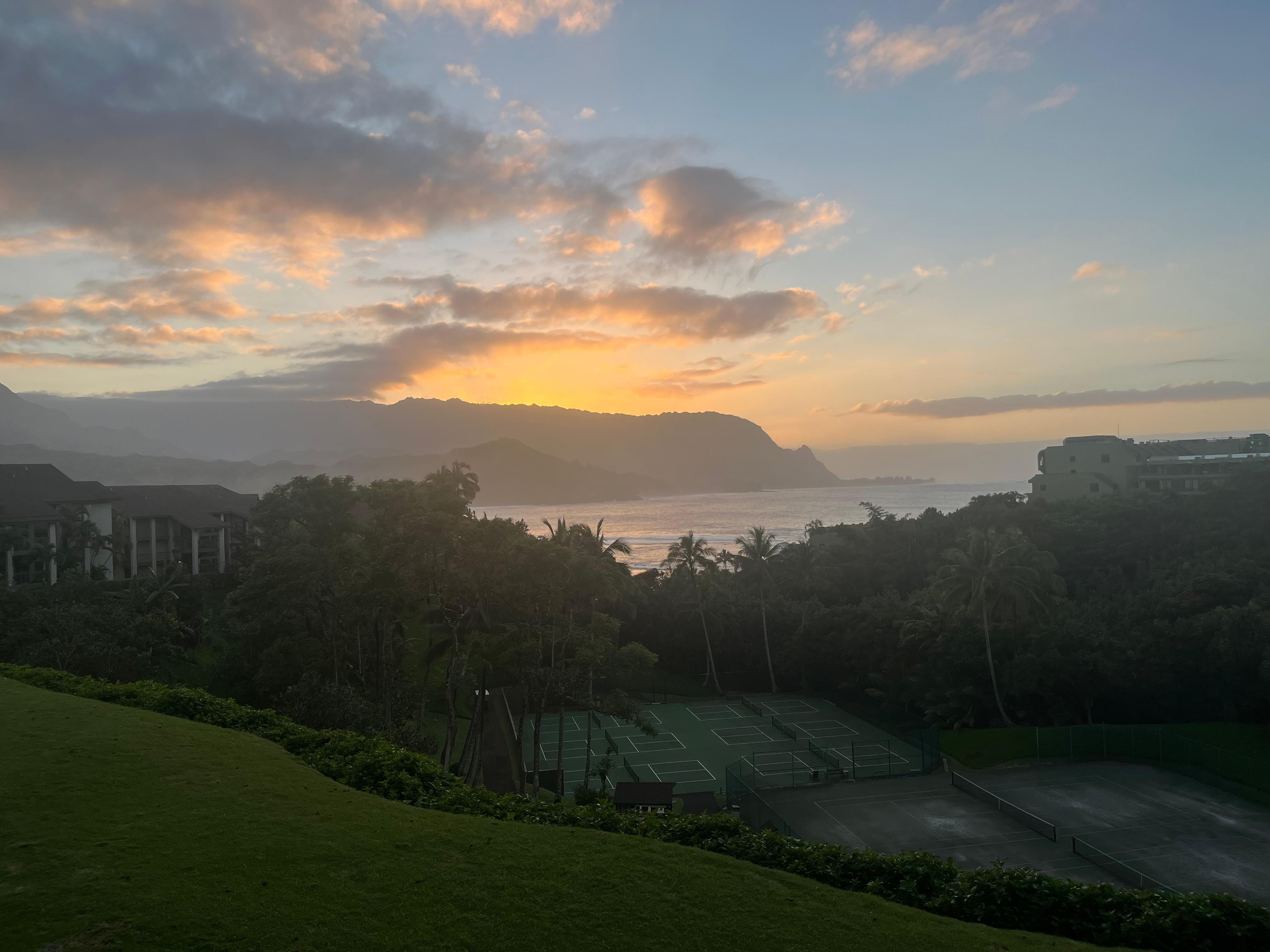 Sunset view from the lanai 