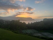 Sunset view from the lanai