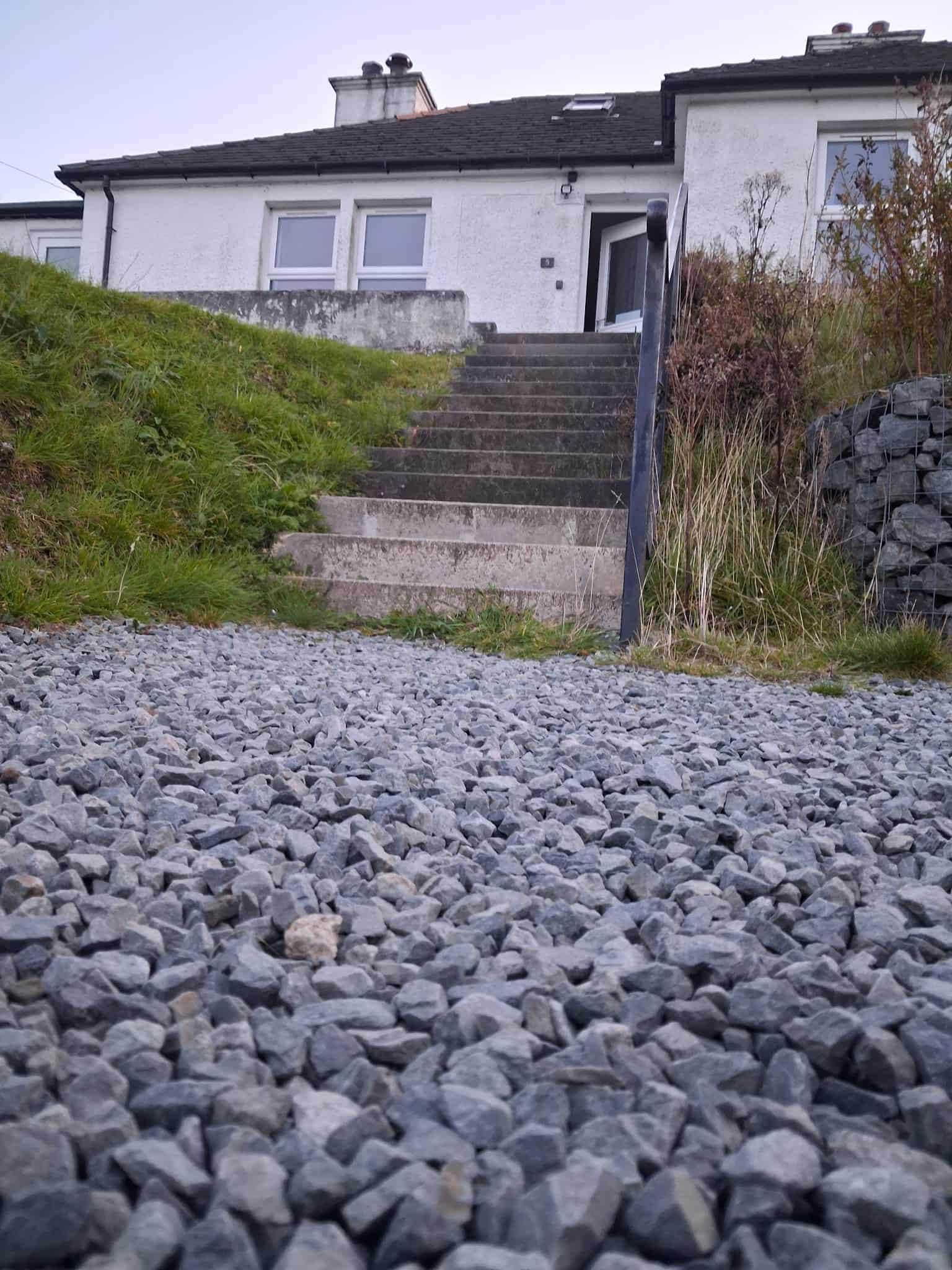 steep stair to the frontdoor