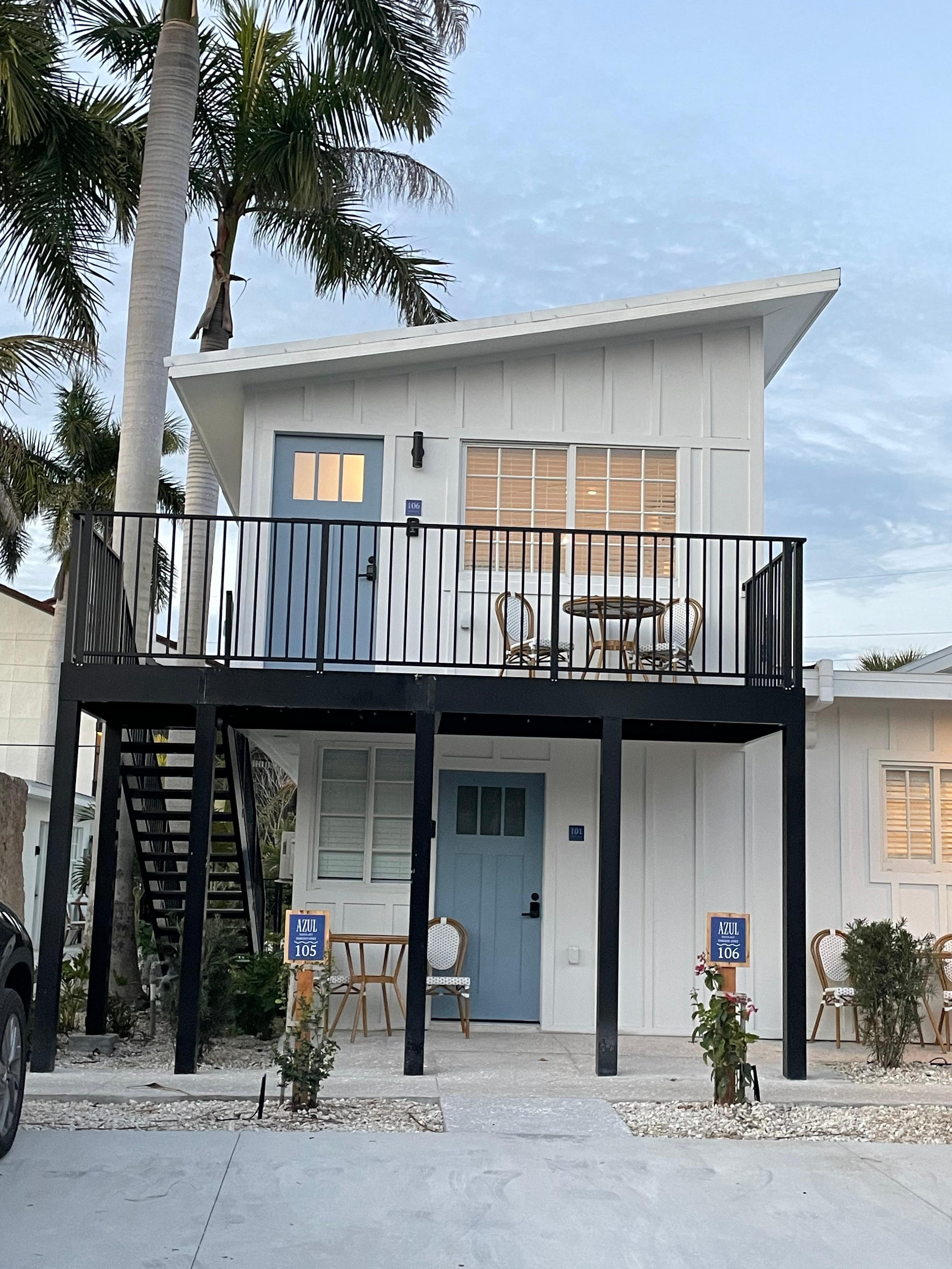 Room 106 on top floor facing street. 