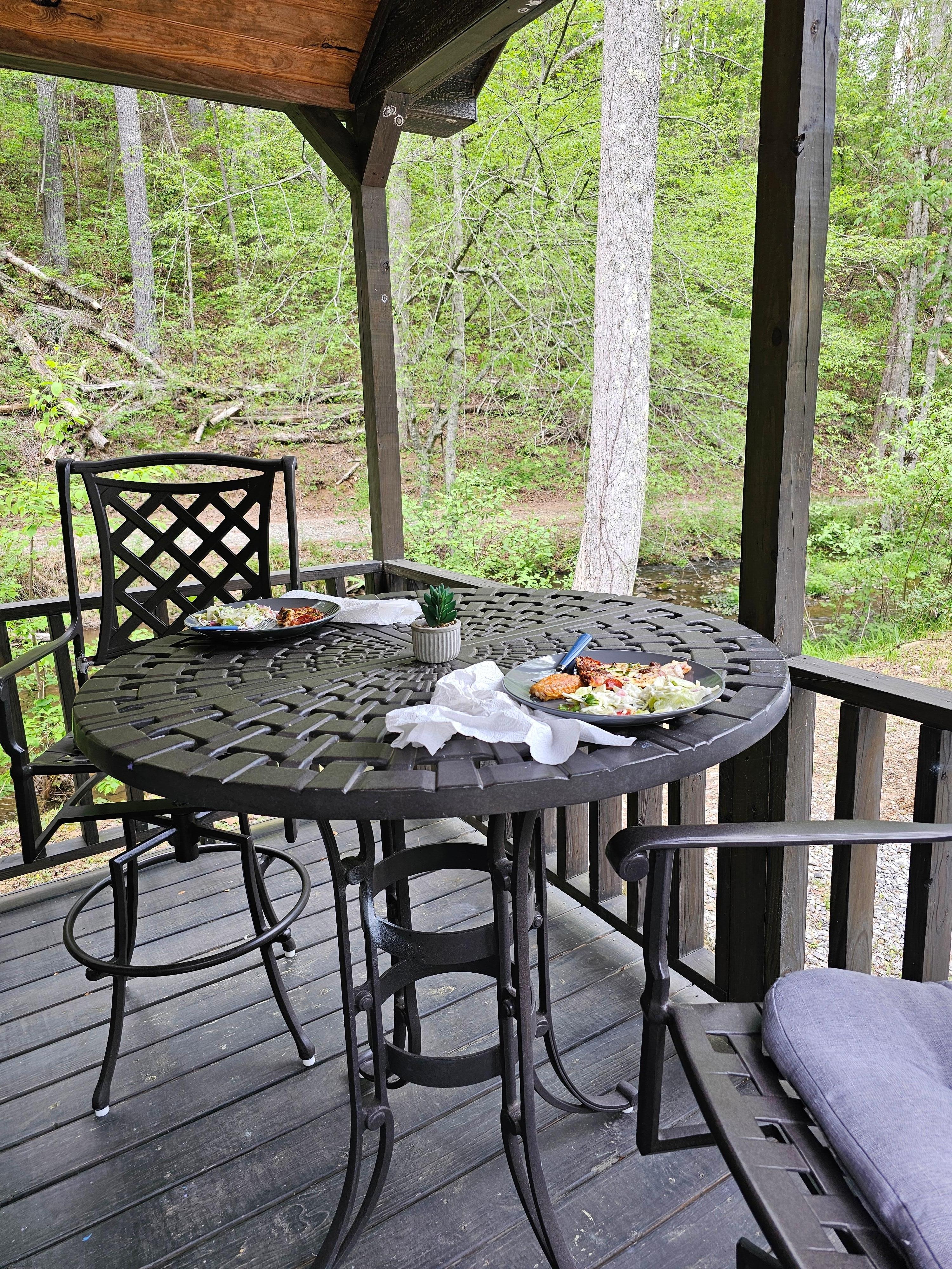 dinner by the creek