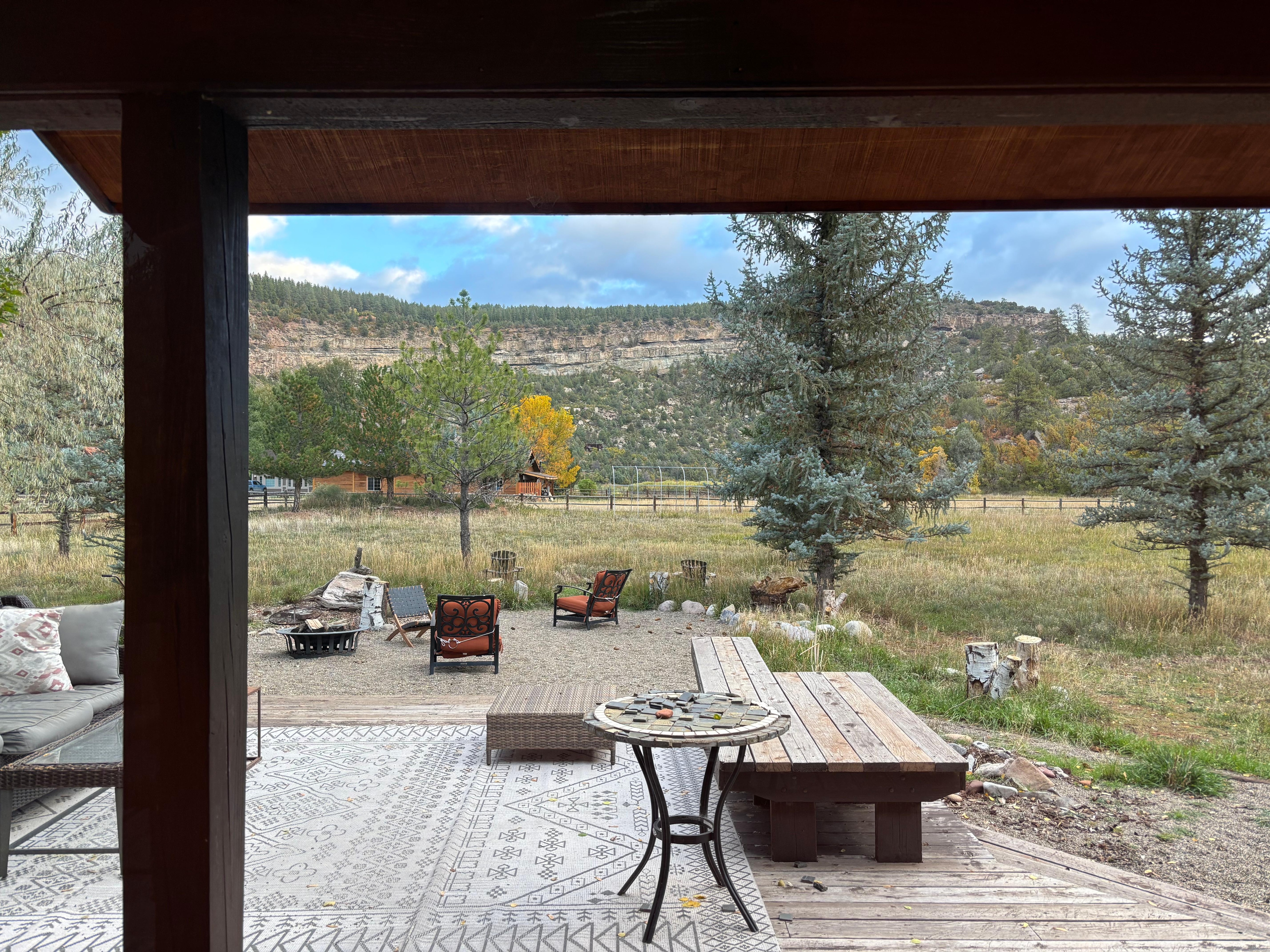 View from the dining room. 