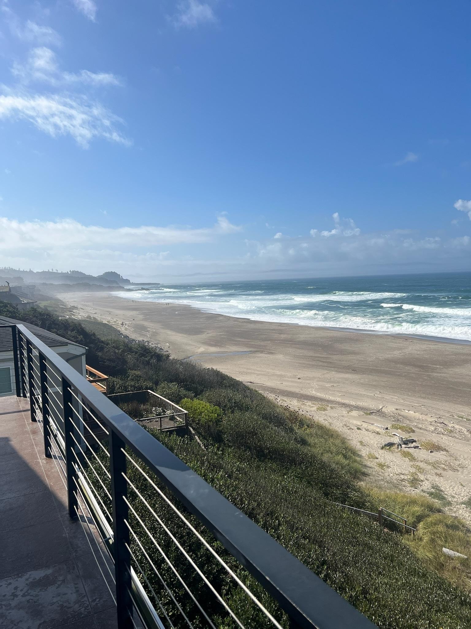 view from the balcony looking south