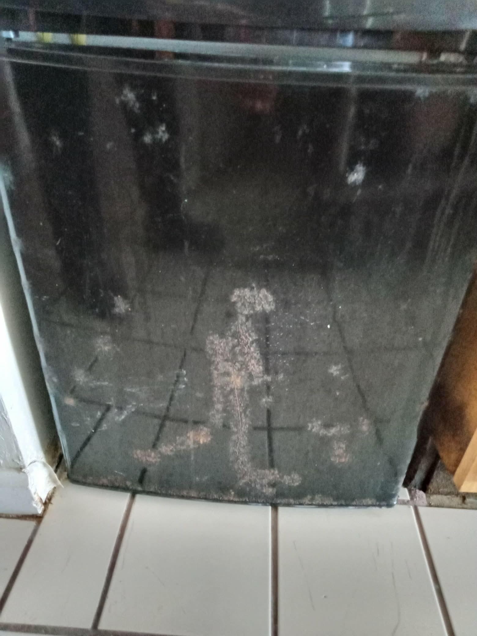 Rust on refrigerator door 