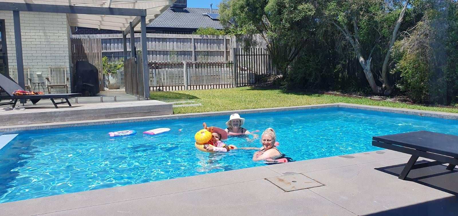 Pool fun on a hot day