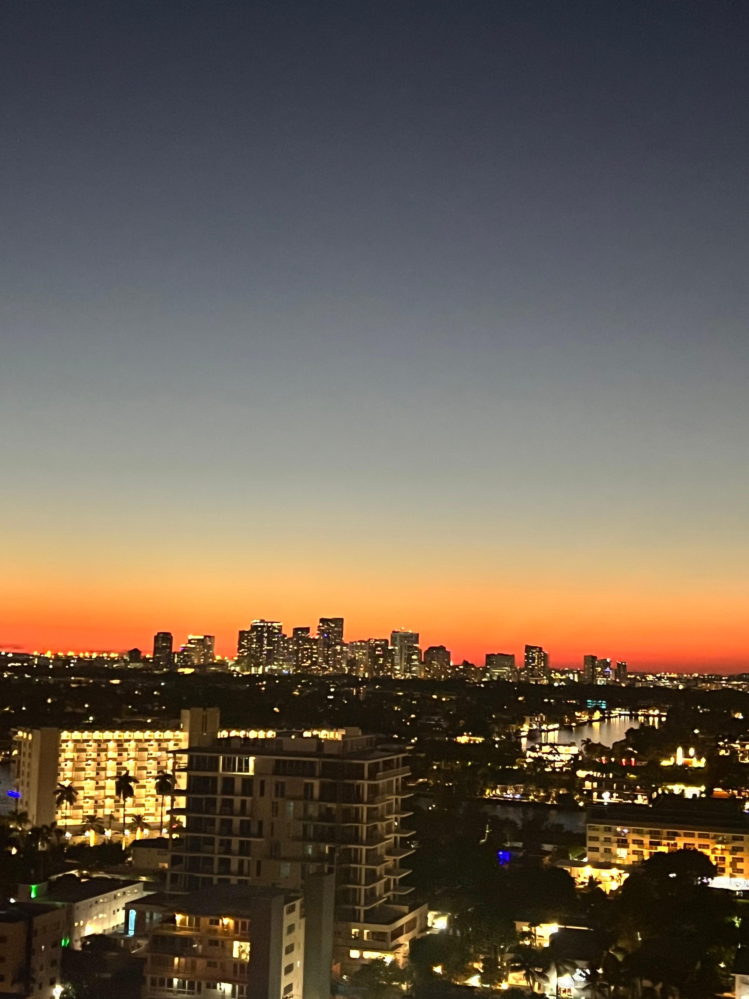 Beautiful sunsets over downtown Ft Lauderdale 