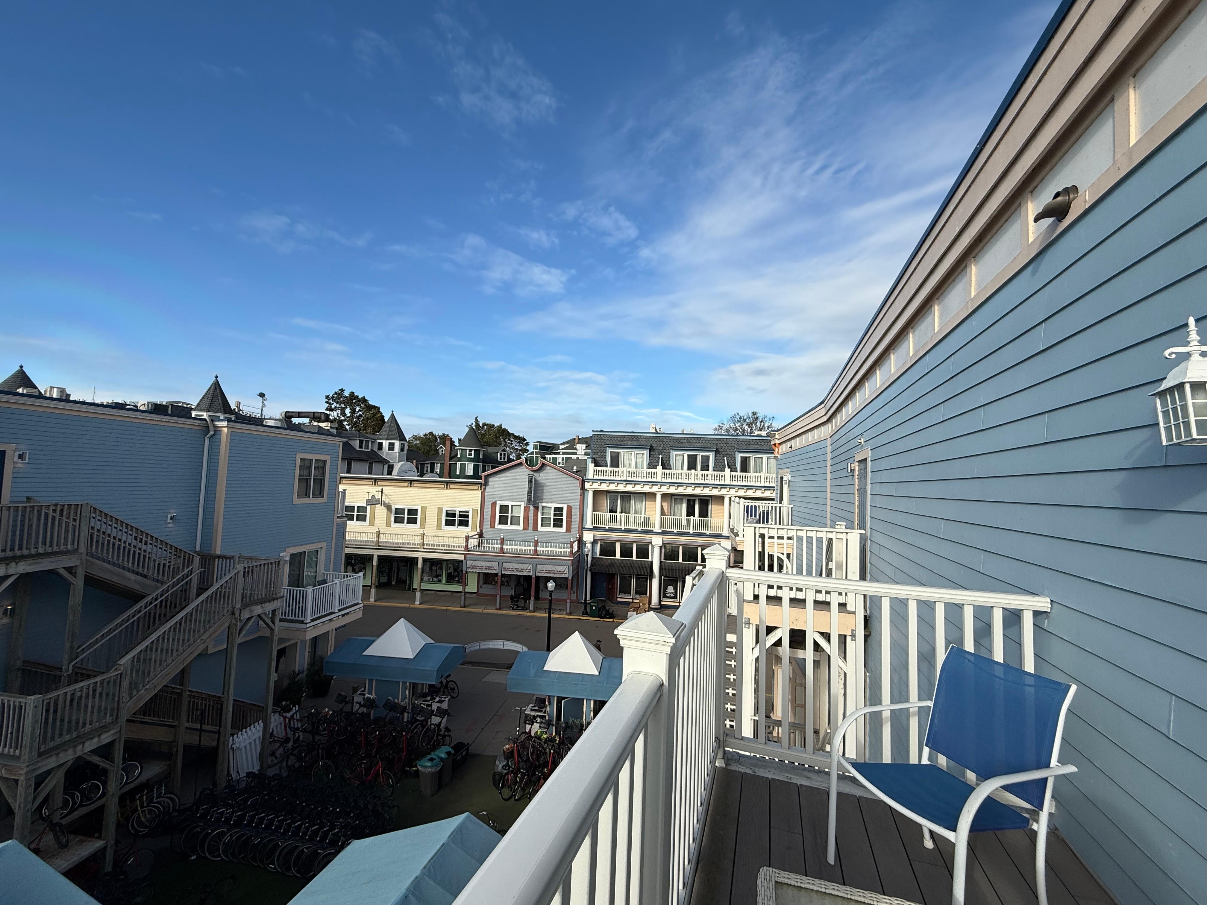 Room balcony, looking toward town