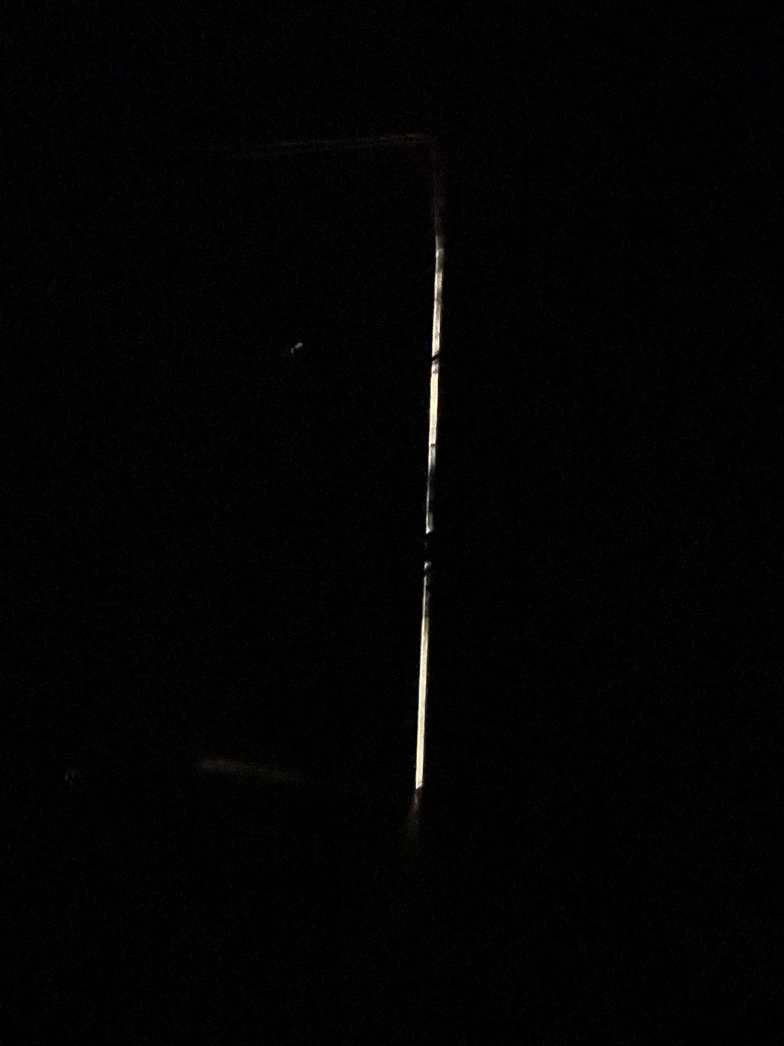 This is with the door closed and locked with the lights off in the room