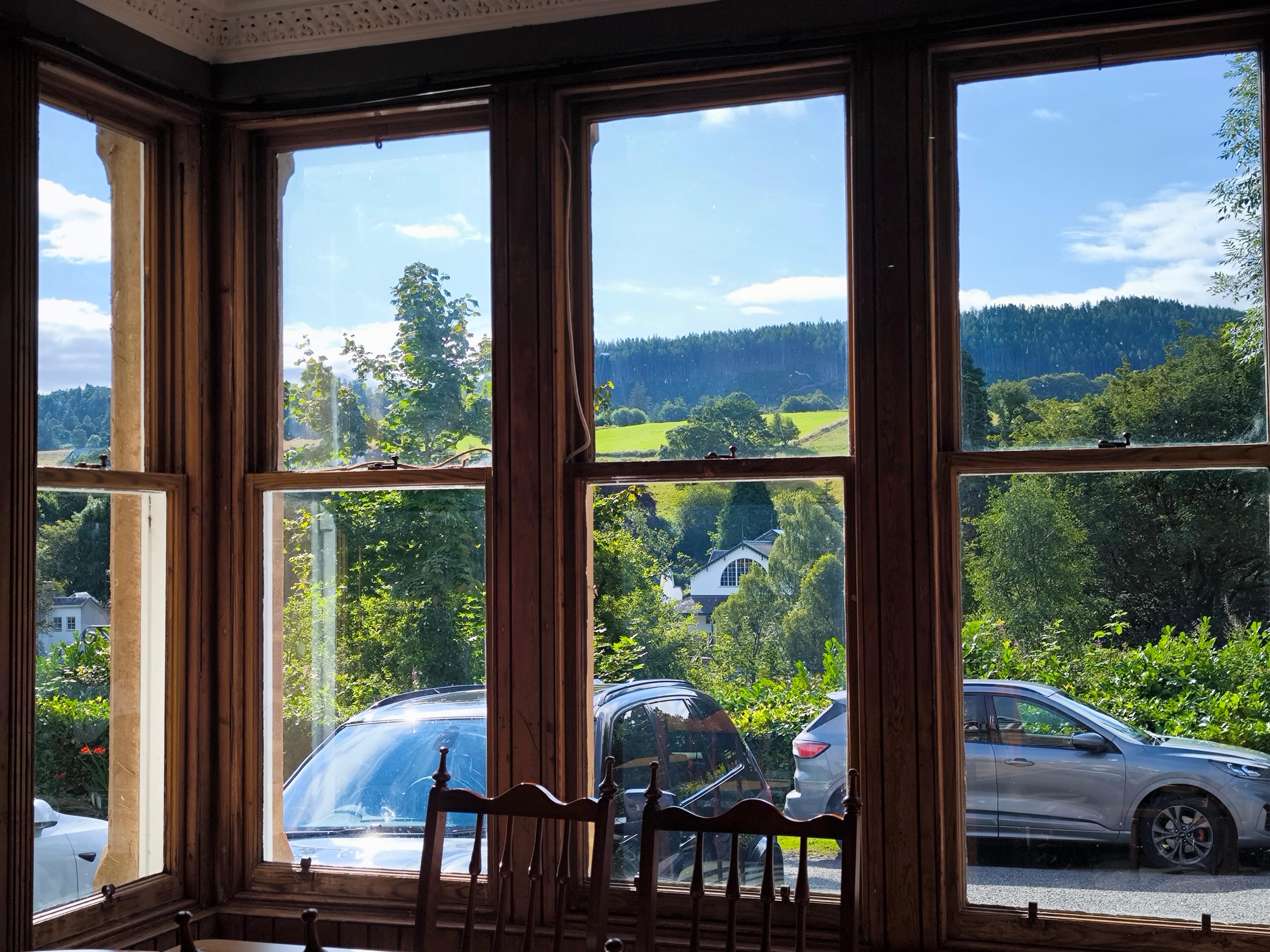 Blick vom Frühstücksraum aus!