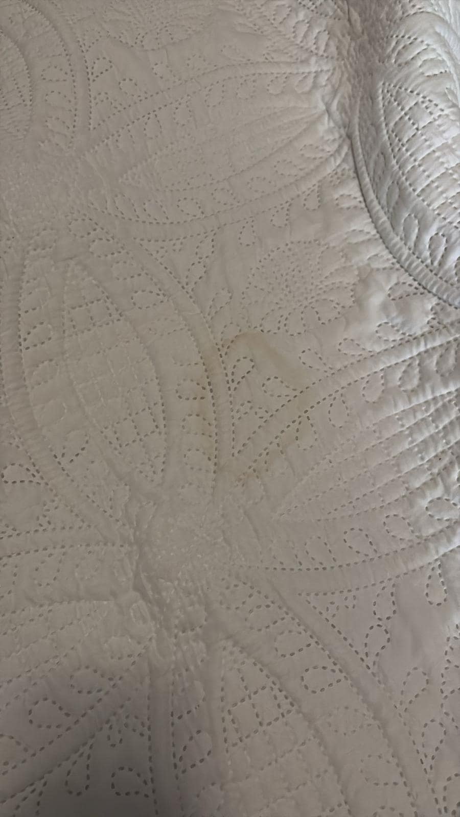 Stains on bedding
