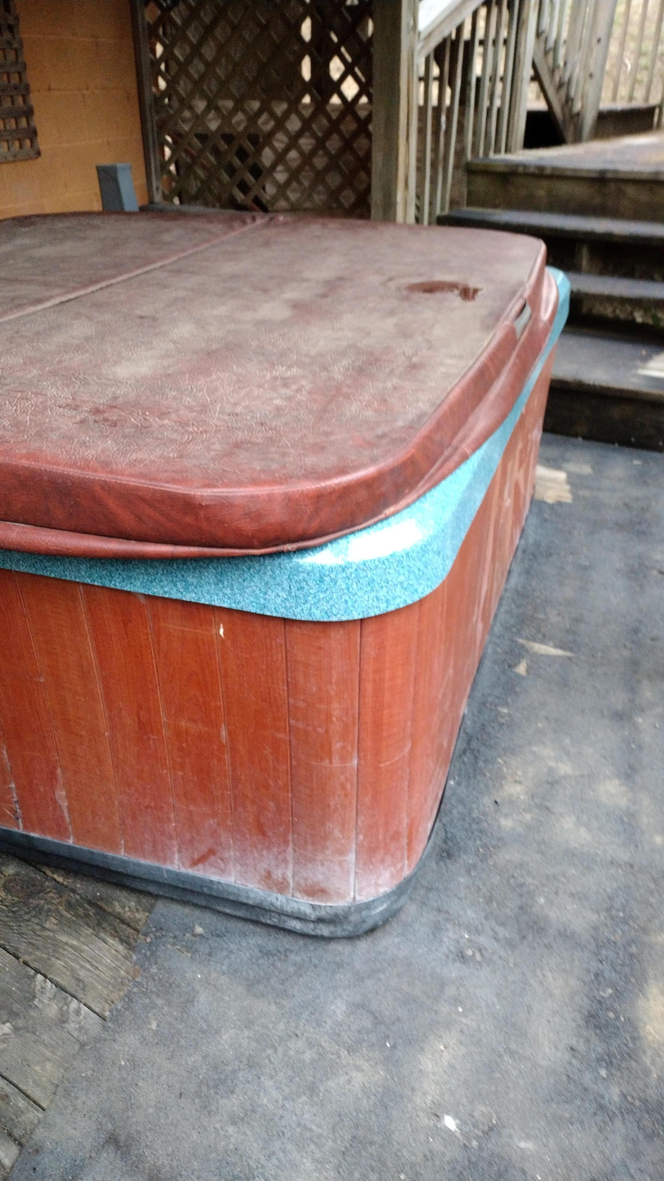 Mold all around hot tub