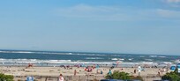Beach across from hotel.