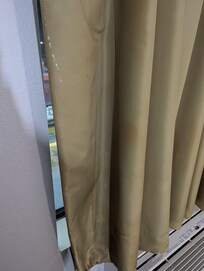 Smoke damage on the drapes