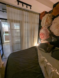 Cozy bedroom "cocoon." Very comfortable!