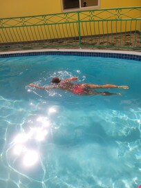 Pool was too inviting not to enjoy one of my favorite activities.