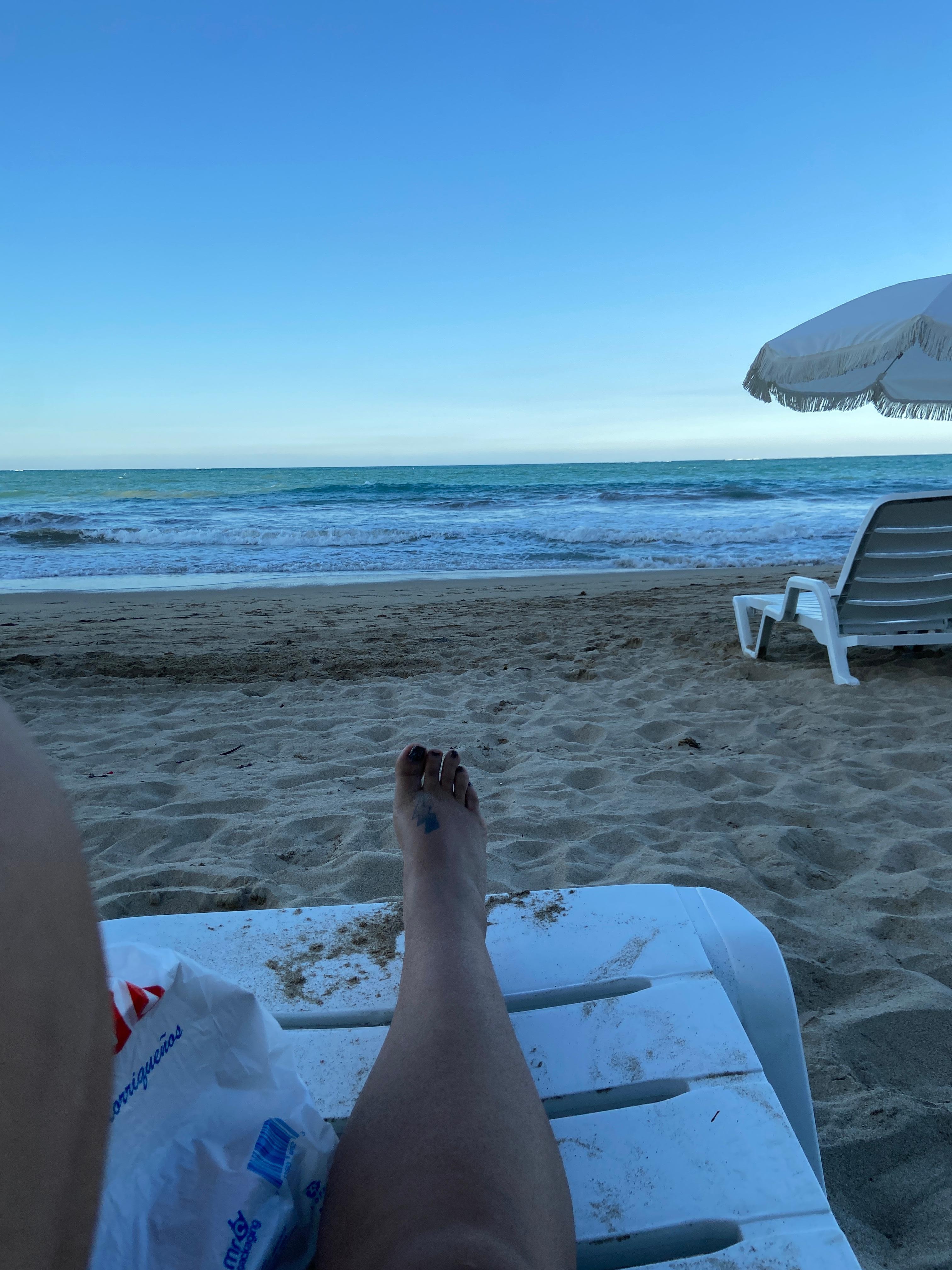 Beach, chairs and umbrellas
