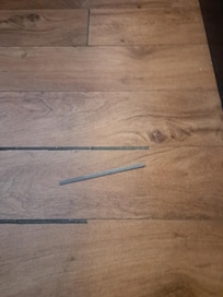 Broken trim on table