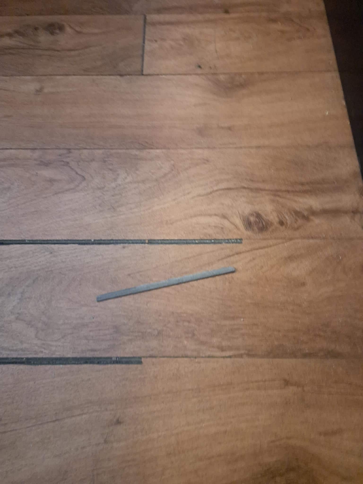 Broken trim on table