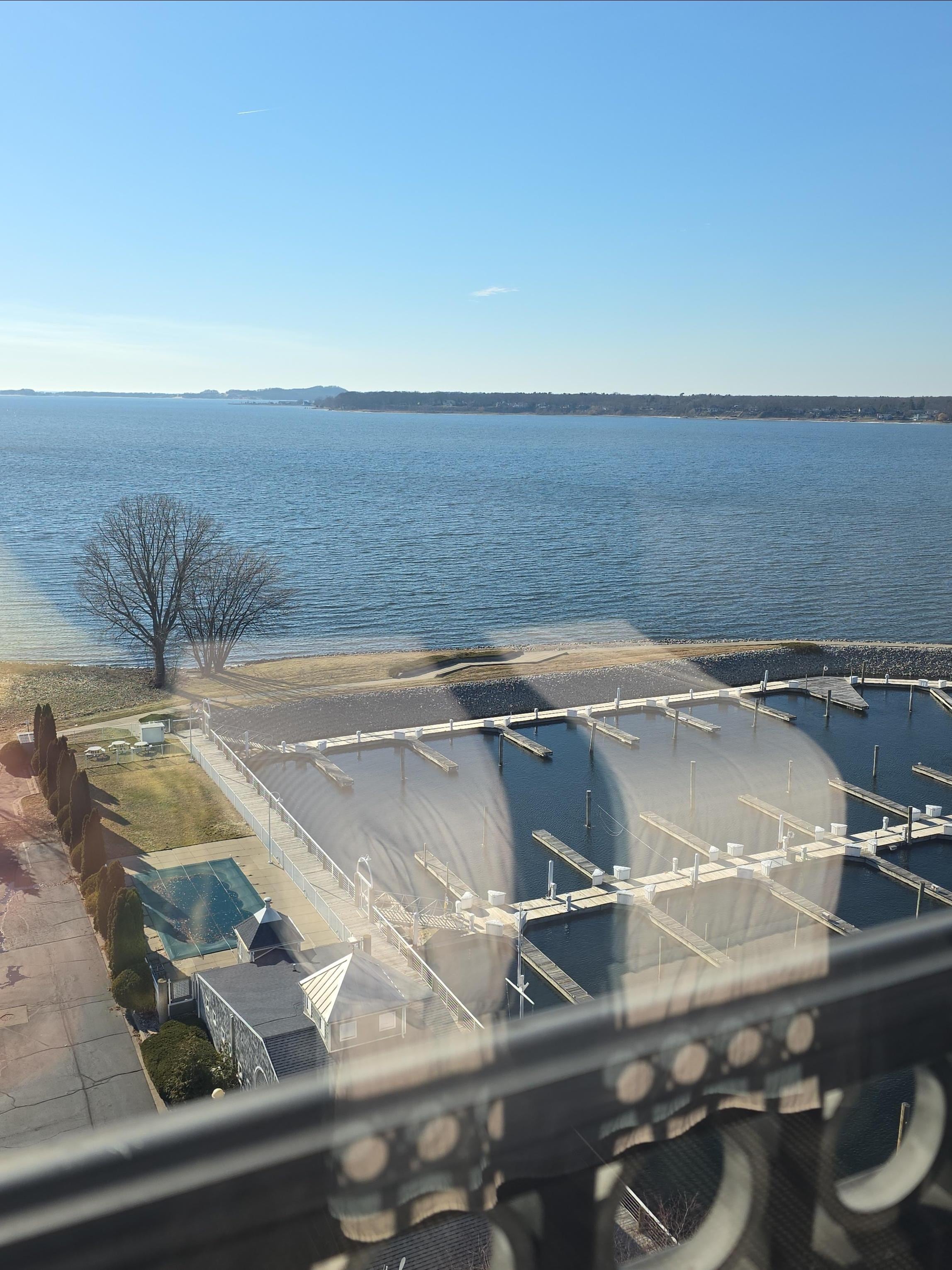 Looking out the window with opening patio, which is so nice to get fresh air. 