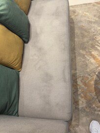 Stained sofas in the lobby