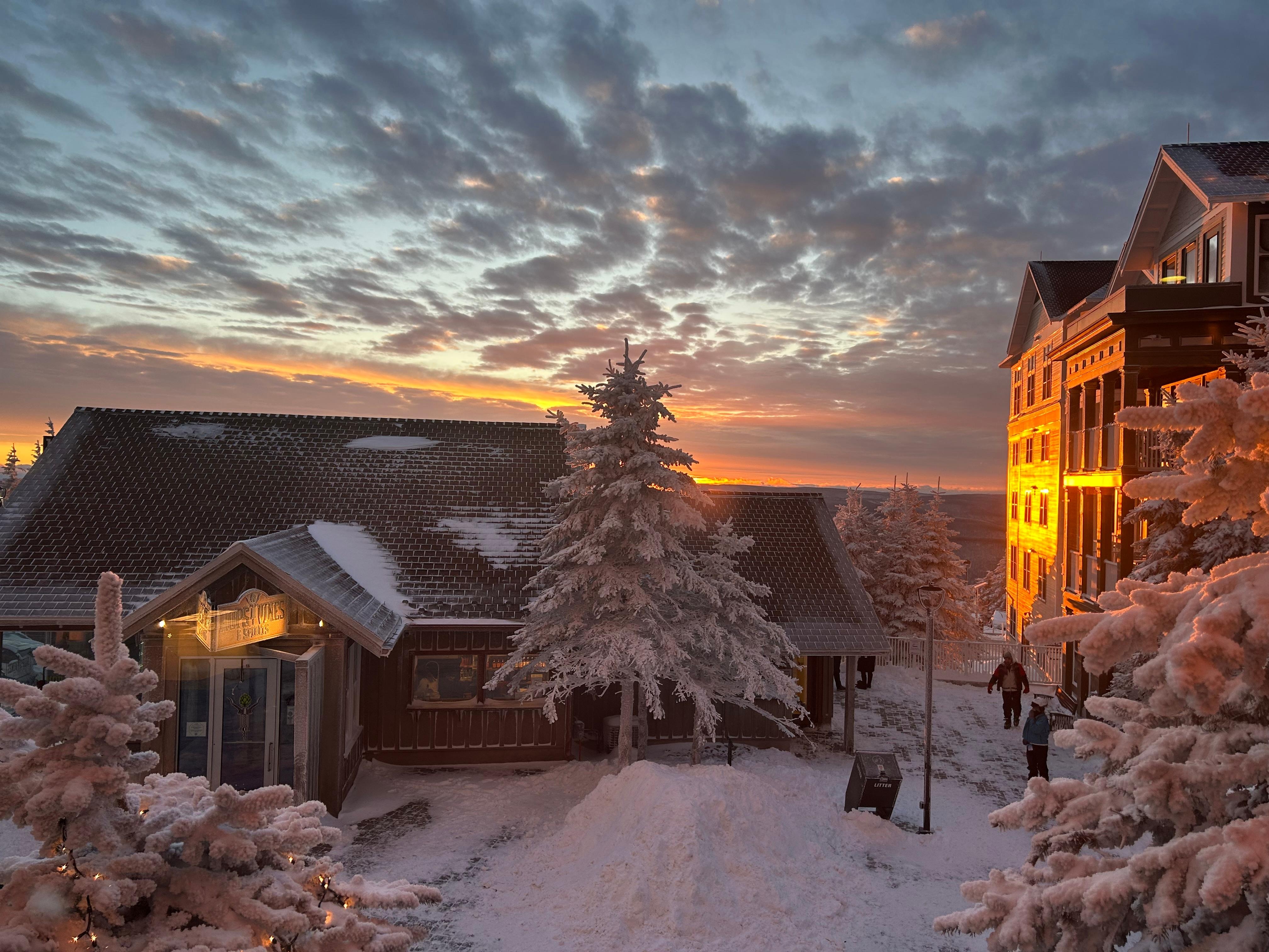 Sunset view from window