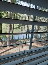 View from couch. Lake was flooded due to recent weather.