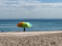 Beautiful beach across the street