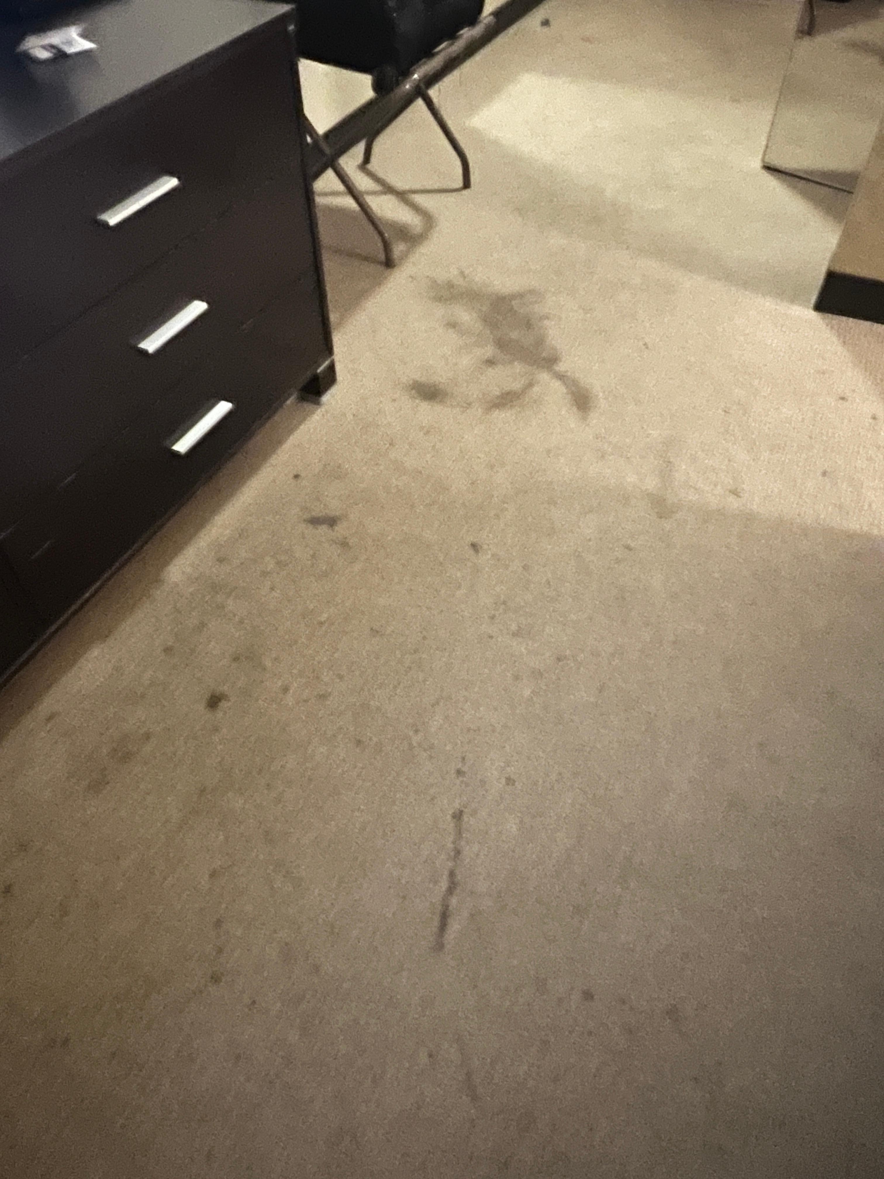 Nasty floor in my room.  