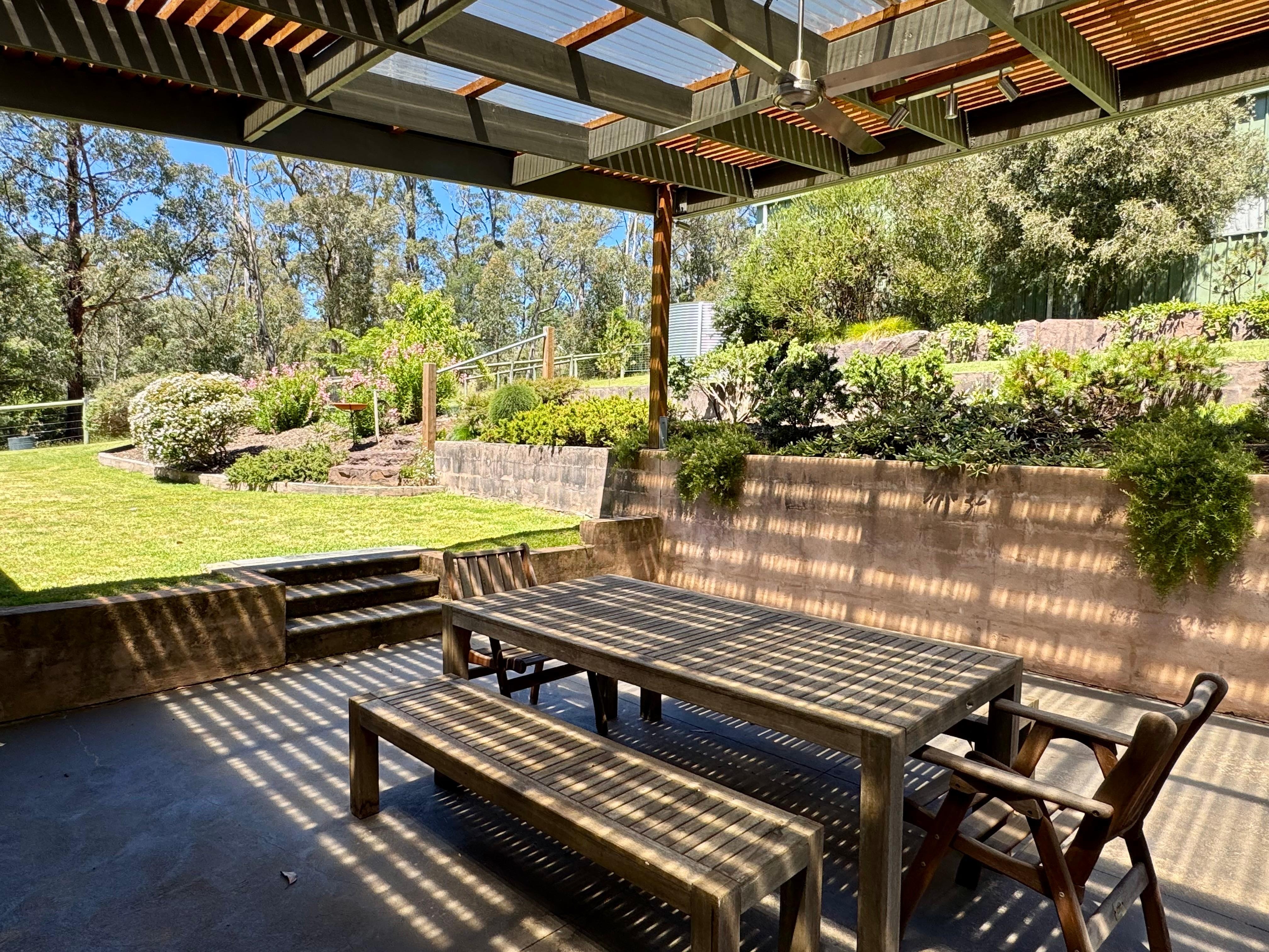 Outdoor dining area (under cover, plus has BBQ)