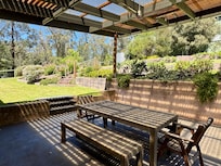 Outdoor dining area (under cover, plus has BBQ)