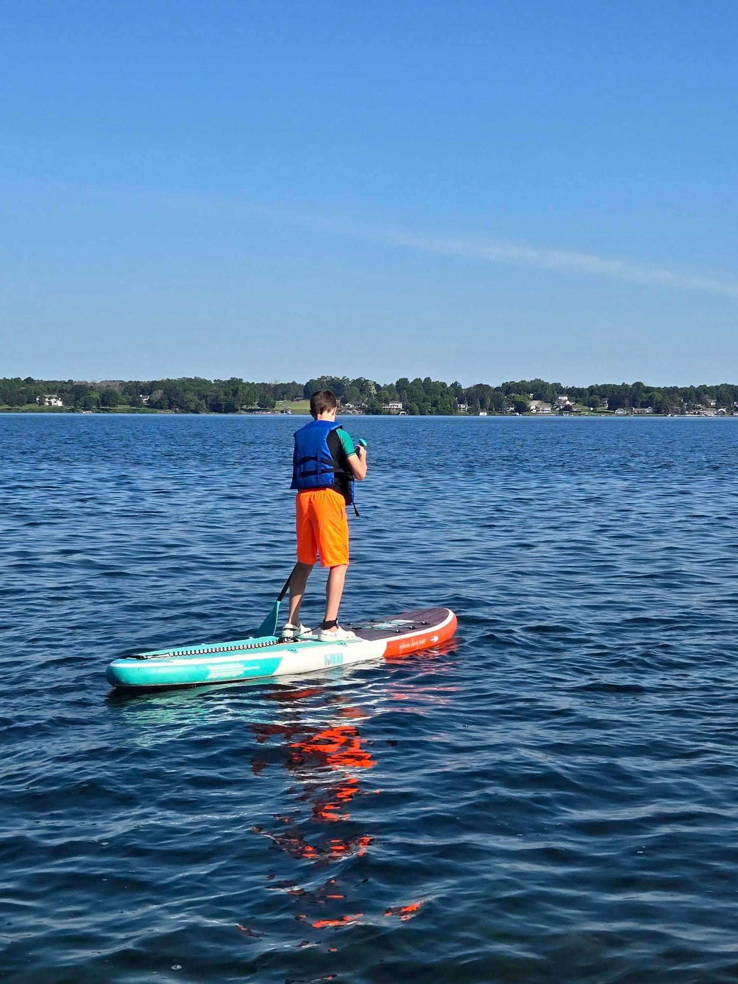 Paddleboarding session
