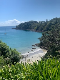Little Oneroa Beach a short walk from the property