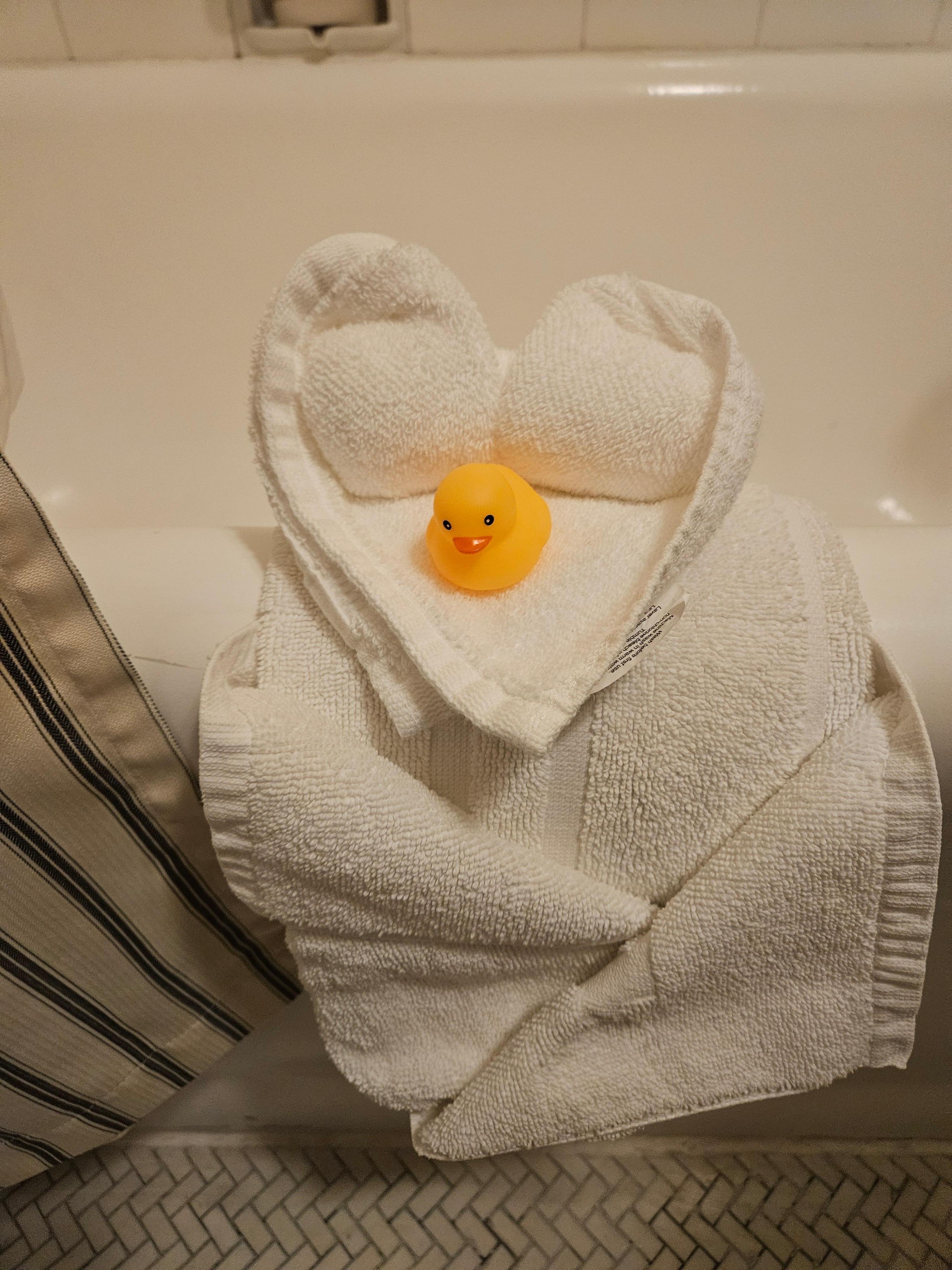 Welcoming Rubber ducky