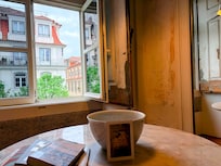View from living room in third-floor unit.