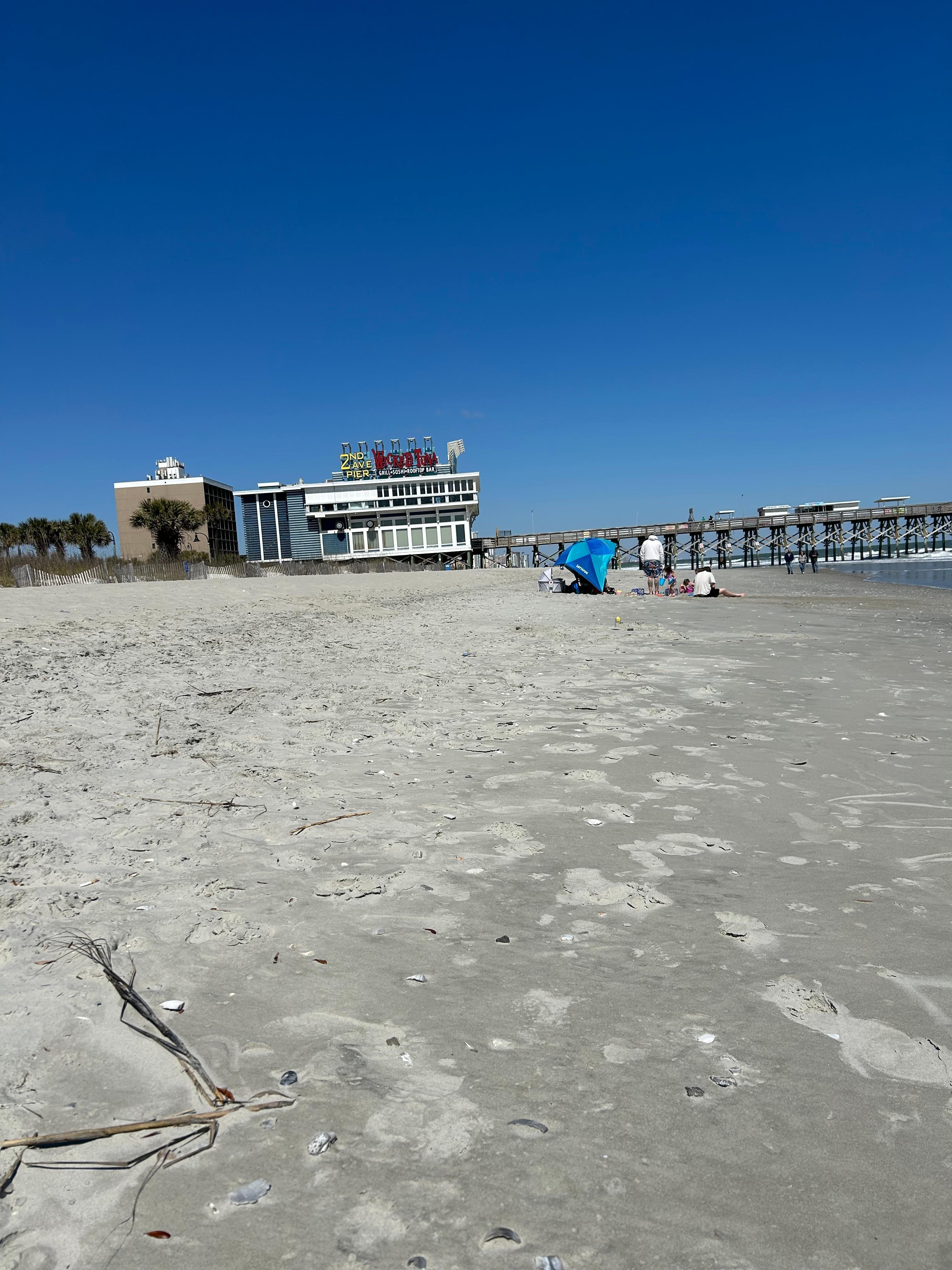 Very few people on the beach