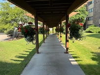 On our way out to the outdoor pool area.