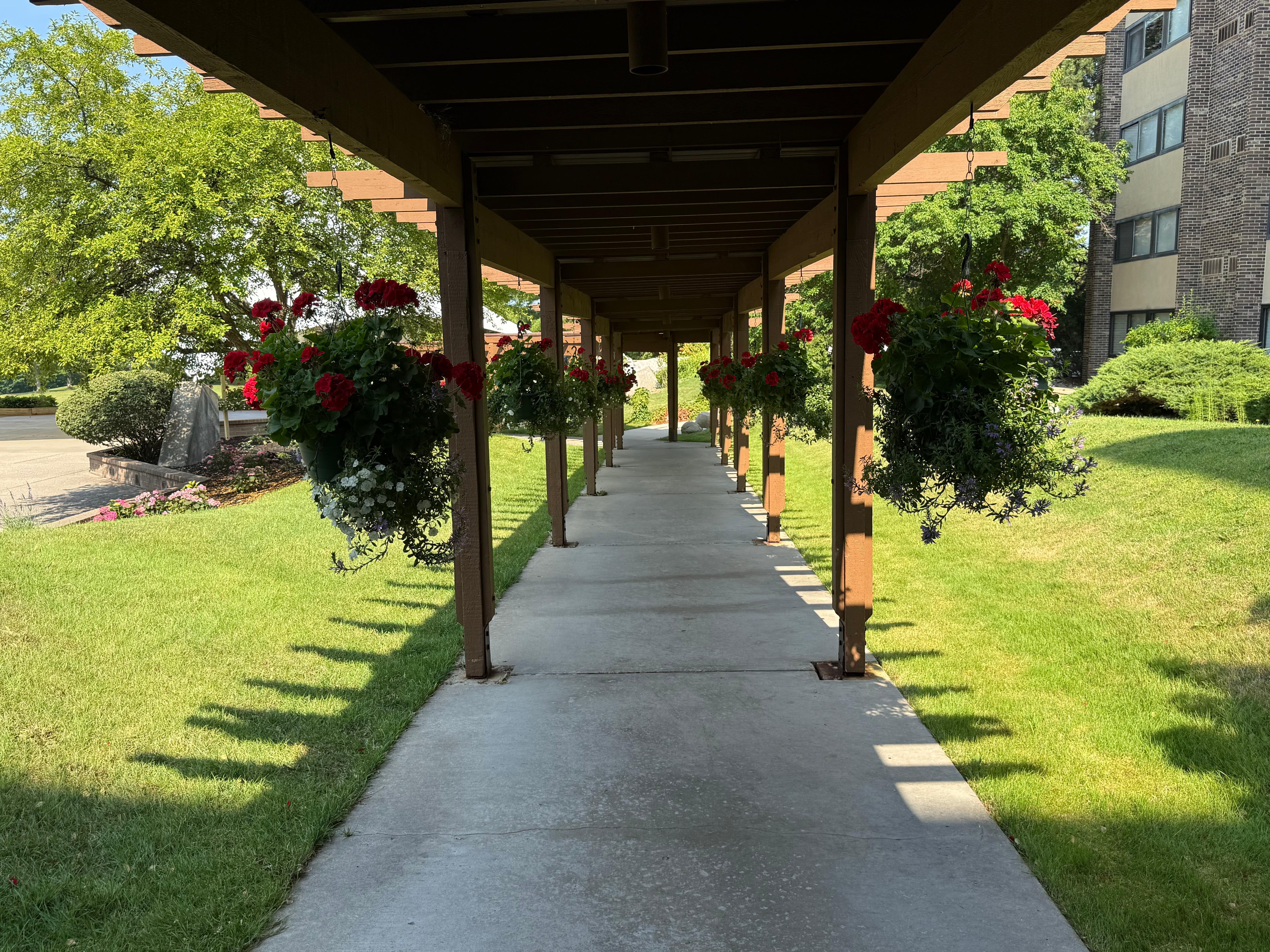 On our way out to the outdoor pool area.