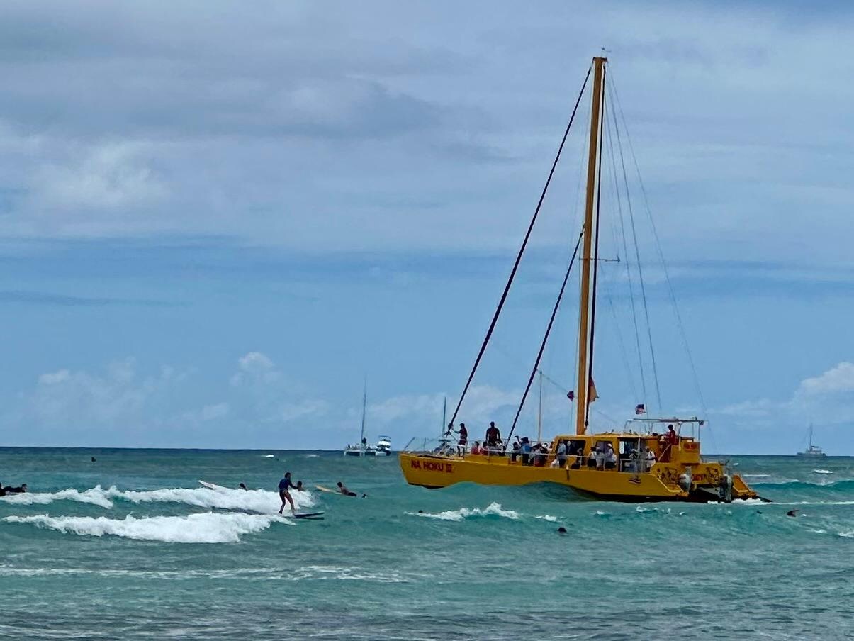 Waikiki beach sites.