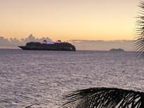Cruise ship out in front