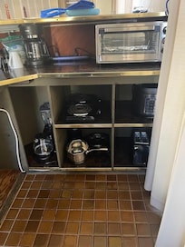 some of the kitchenette implements