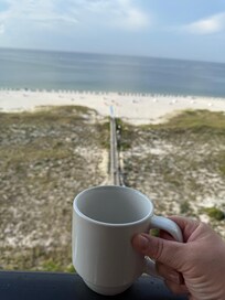 Morning coffee from the balcony. One of my favorite parts of our stay.
