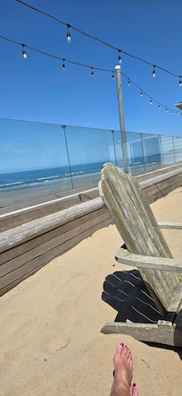 The wonderful lounging area around the fireplace.  Excellent views!