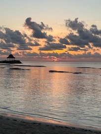 Sunset. The sun sets pretty early between 7:00-8:00.