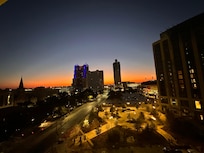 Sunrise from 9th floor balcony