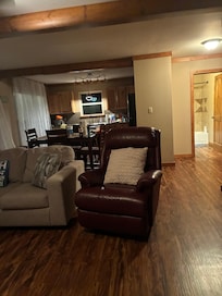 Look from the front door as you walk in.