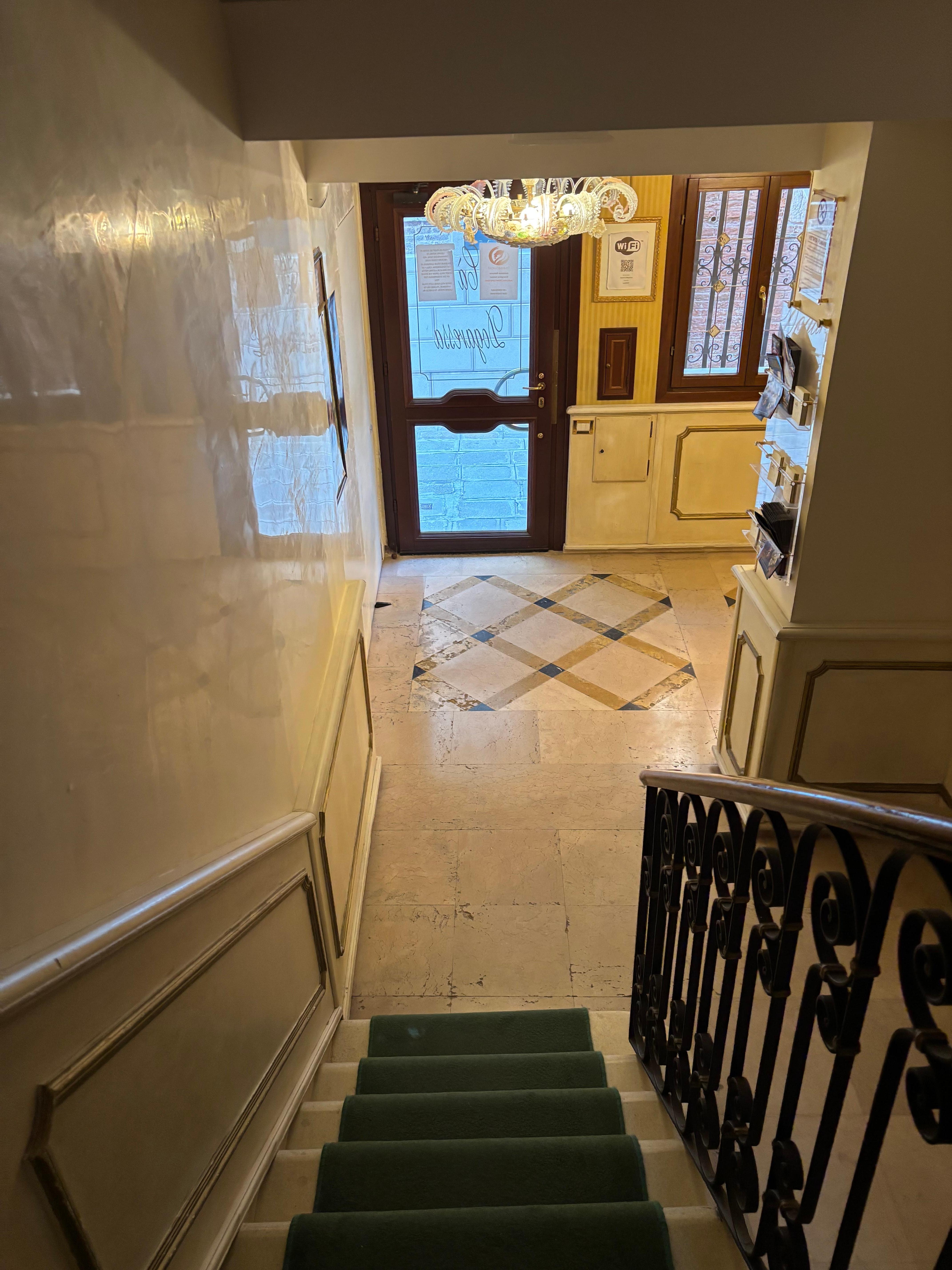 The stairs from our 2nd floor room.