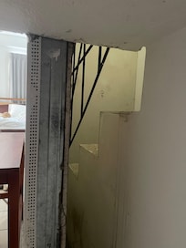 The odd opening we discovered on our last day. Room 201.