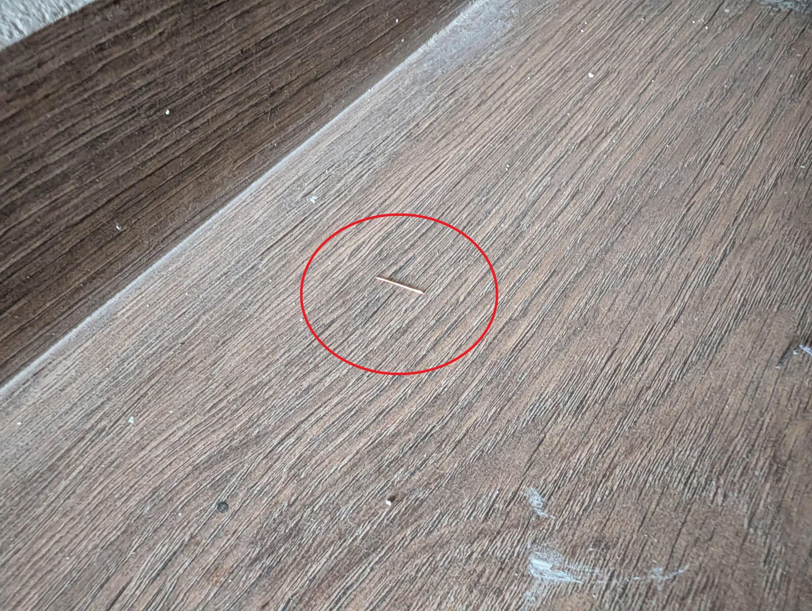 Some metal pieces on the floor