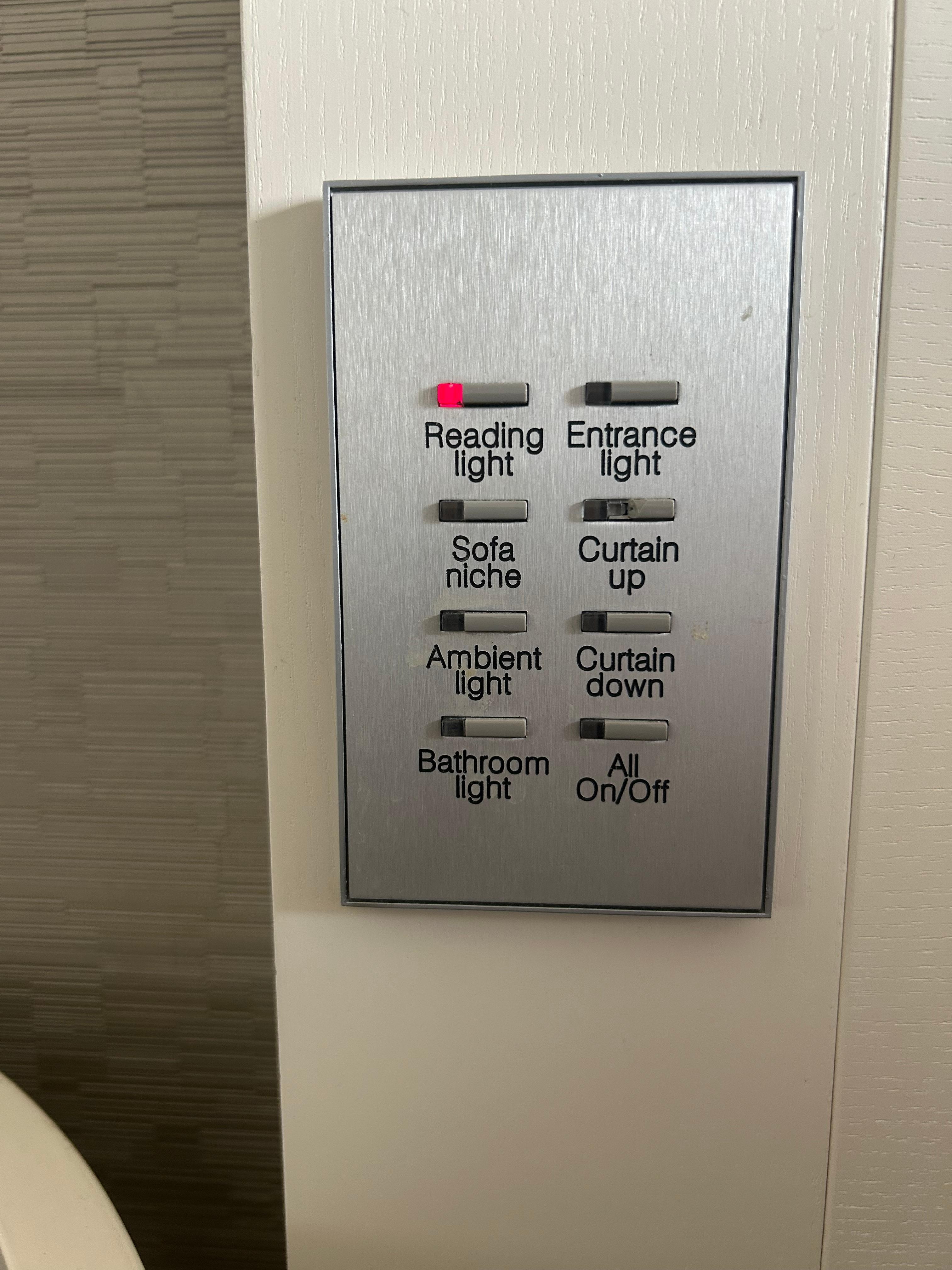 Control console for lights and blinds